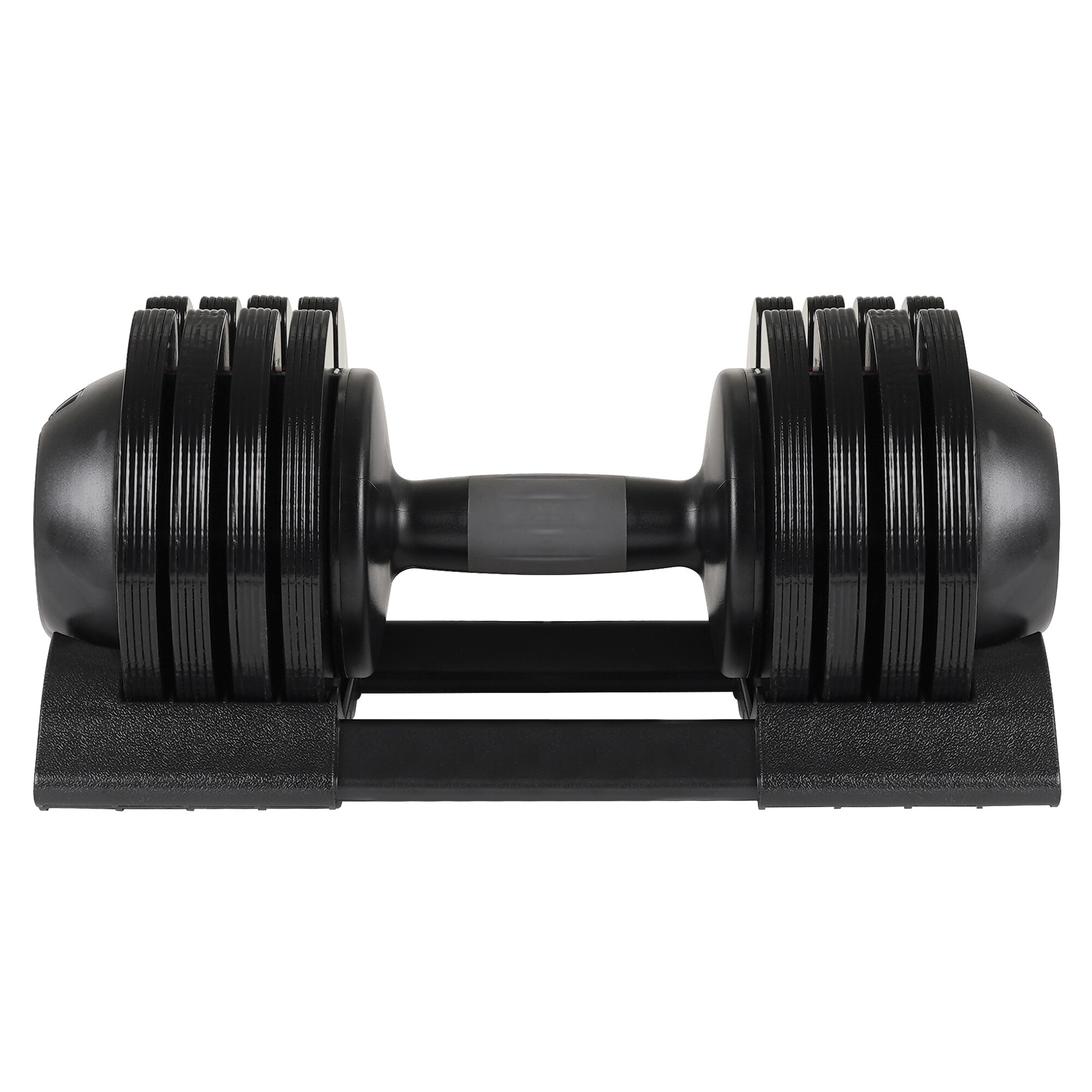 Adjustable Dumbbell Steel Plastic Ideal for Full Body Home Gym Workouts Black